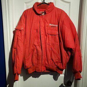 Vintage 80's MOTORCRAFT RACING Jacket L 80s Red coat/jacket Racer Coat